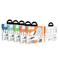 Usb Кабель-зарядка Micro Hoco X42 Soft 2.4A 1м плоский силиконовый белый