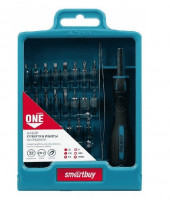 Отвертка с набором бит (насадок)32предмета,отвертка,30 бит,пинцет,CR-V,SmartbuyOneTools/48