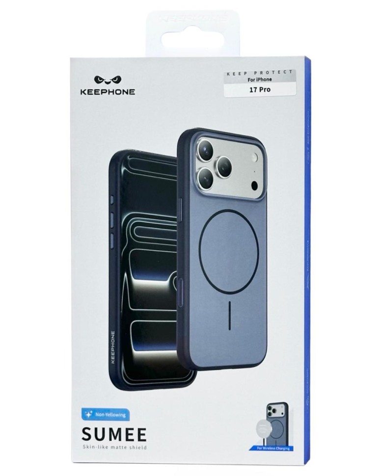 Накладка для i-Phone 17 Pro Keephone Sumee Non-Yellowing MagSnap синии