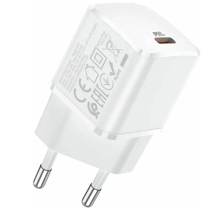 Зарядное устройство Hoco N10 1C 20W белое