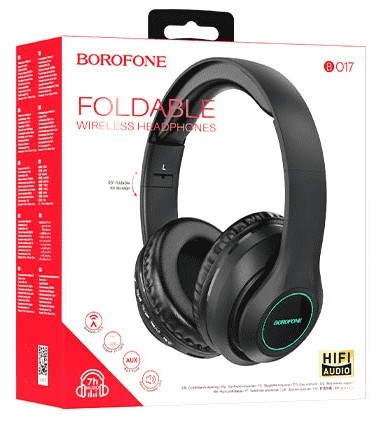 Стереонаушники Bluetooth Полноразмерные Borofone B017 Foldable V5.0/7ч черный