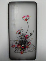 Накладка для Xiaomi Mi Note 10/ Note 10 Pro пластик матовый, рисунок со стразами