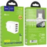 Сетевое зар. устр. Hoco C102A с кабелем Type-C 4USB 18W QC3.0 белое