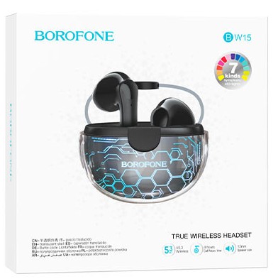 Беспроводные наушники TWS Borofone BW15 BT5.1/35mAh (350mAh)/3ч чёрный