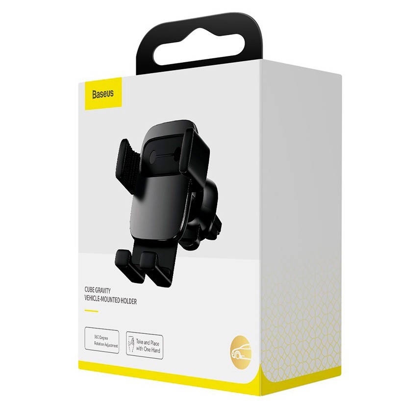 Держатель в автомобиль в воздуховод Baseus Cube Gravity (SUYL-FK01) черный