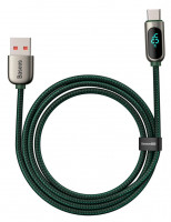Usb Кабель-зарядка TYPE-C Baseus Display Fast 5A 1м (CATSK-06) зеленый