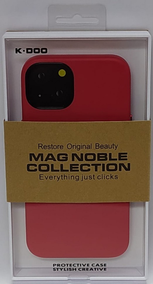Накладка для i-Phone 13 K-Doo Mag Noble кожаная красная