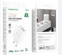 Сетевое зар. устр. Borofone BN9 2C 35W белое