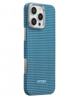 Накладка для i-Phone 16 Pro Max 6.9&quot; Pitaka Ultra Slim case синяя (Ocean blue)