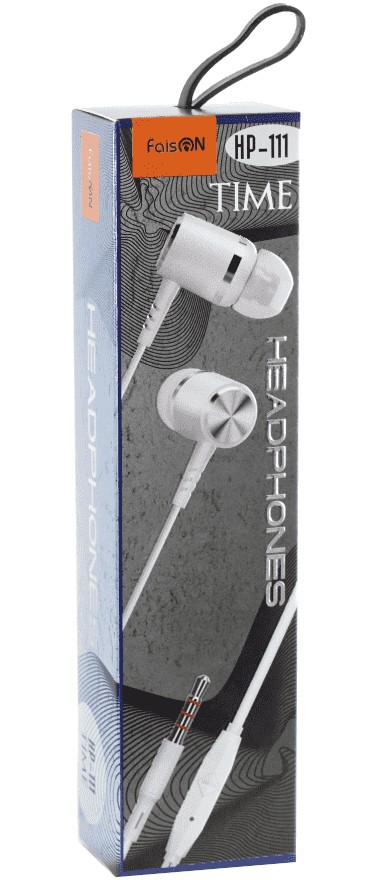 Наушники с микрофоном Faison HP-111 Time 1.2м белые