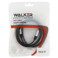 Аудиокабель AUX 3,5mm Walker WCA051 круглый белый