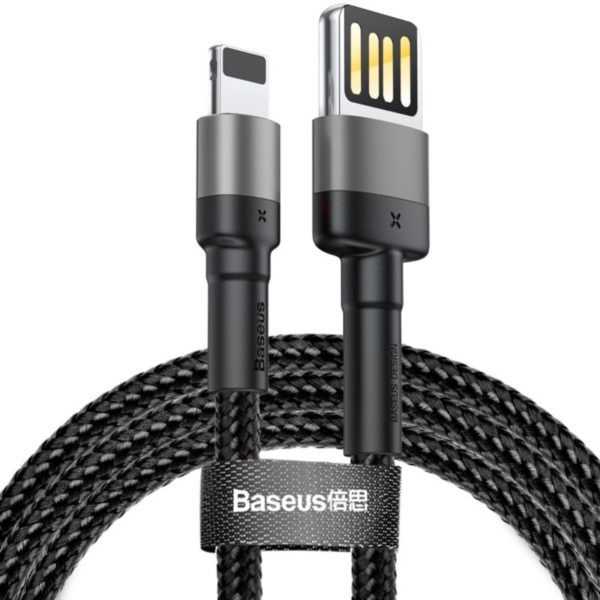 Usb Кабель-зарядка Lightning Baseus Cafule 2.4A 1м CALKLF-GG1 черный