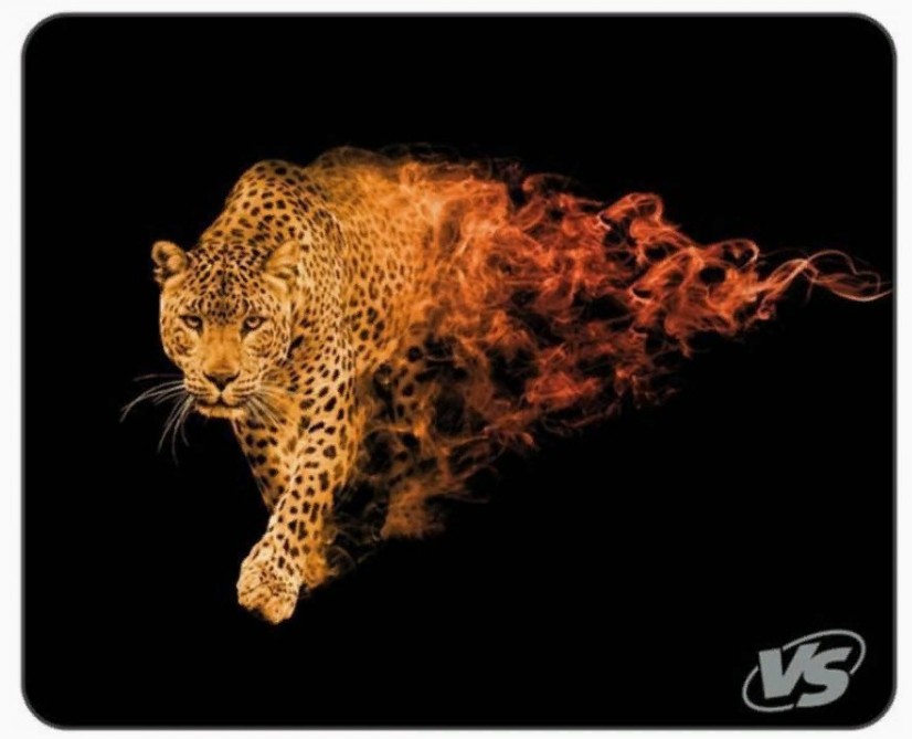 Perfeo Коврик для компьютерной мыши "Flames", "Леопард", (240*320*3 мм), ткань+резиновое основание