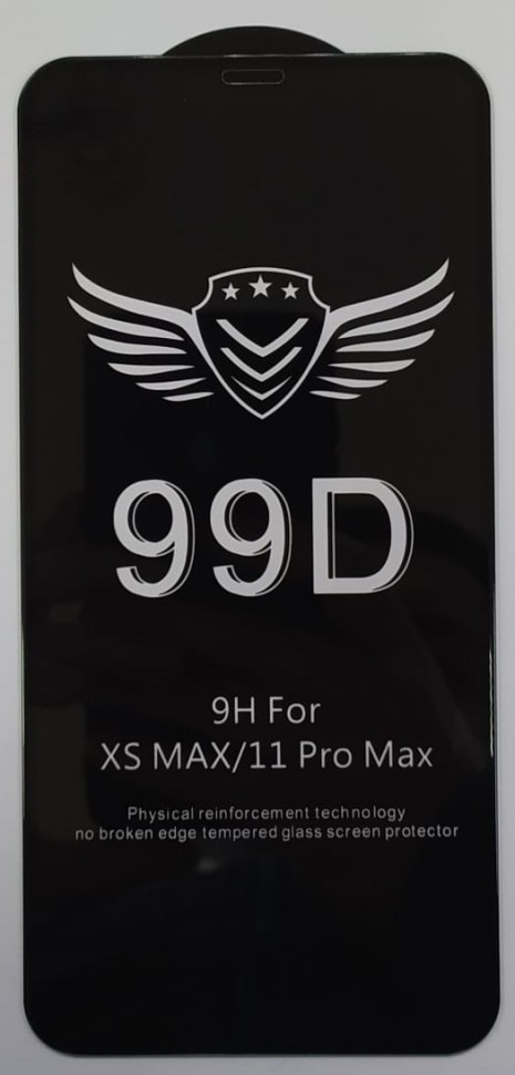Защитное стекло для i-Phone 11 Pro Max/XS Max 6.5" 99D чёрное