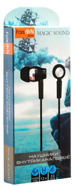 Стереонаушники Faison Q14 Magic Sound с микрофоном черные