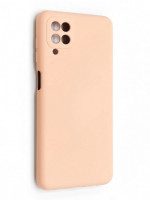 Накладка для Samsung Galaxy A12 Silicone cover пудро