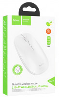 Мышь беспроводная Hoco GM15 BT5.0/DPI 800-1200-1600/2 кнопки белая