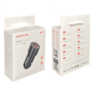 Автомобильное заряд. устр. Borofone BZ19 2USB 2.4A черное