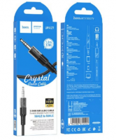 Аудиокабель AUX 3.5мм Hoco UPA27 1.2м силиконовый черный