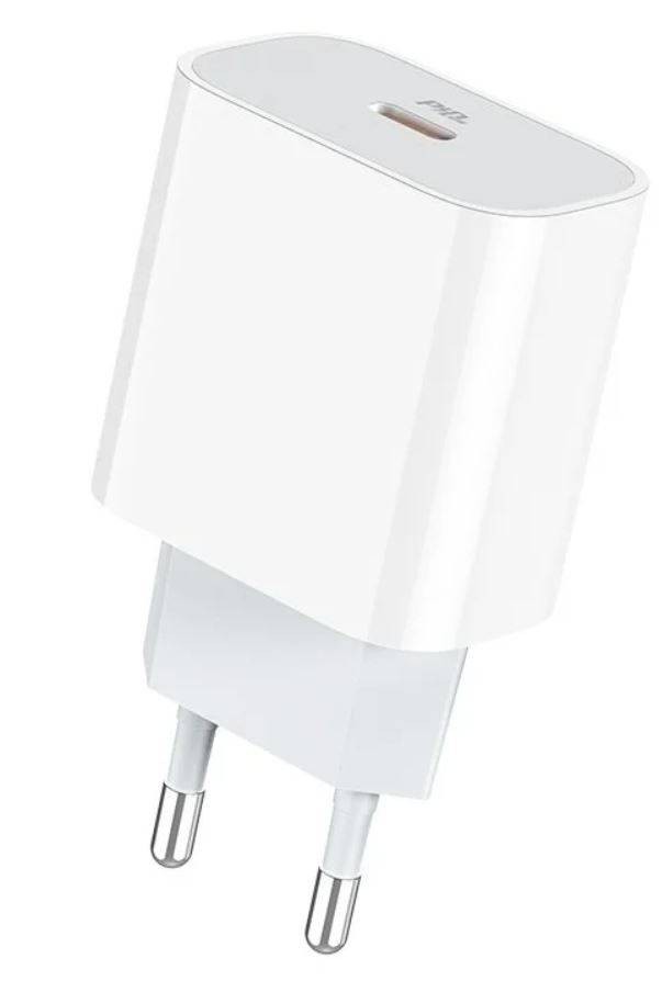 Зарядное устройство для iPhone Type-C 3A 20W Hoco C76A Plus 1C 20W белое