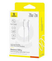 Кабель-зарядка Type-C на Lightning Baseus Silky Series 20W 2м (P10377700213-01) белый
