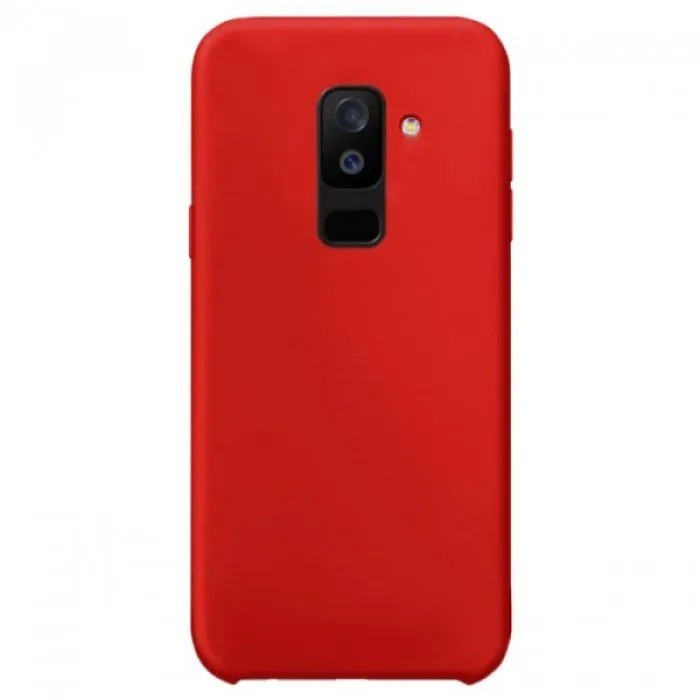 Накладка для Samsung Galaxy A6 Plus (2018) Silicone cover красная