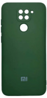 Накладка для Xiaomi Redmi Note 9 Silicone cover без логотипа салатовая