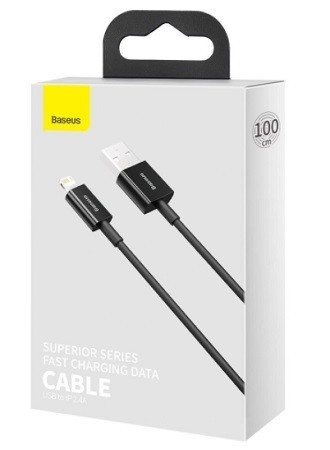 Usb Кабель-зарядка Lightning Baseus Superior series 2.4A 1м CALYS-A01 черный