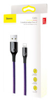 Usb Кабель-зарядка Lightning Baseus C-shaped Light 2.4A 1м (CALCD-05) фиолетовый