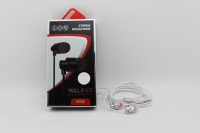 Наушники с микрофоном Walker H700 1.1м в тканевой оплётке белый