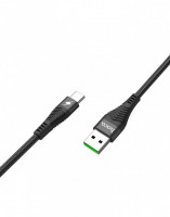 Usb Кабель-зарядка Micro Hoco U38 4A 1.2м в нейлоновой оплётке красный