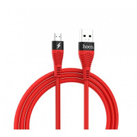 Usb Кабель-зарядка Micro Hoco U38 4A 1.2м в нейлоновой оплётке красный