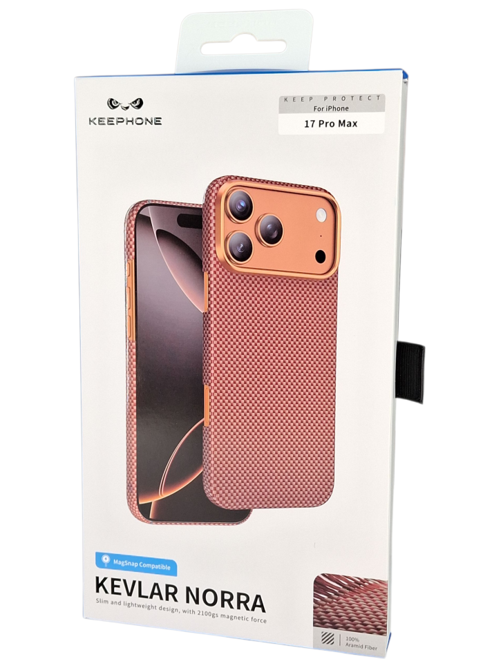 Накладка для i-Phone 17 Pro Max Keephone Kevlar Norra MagSnap (Solar) оранжевый