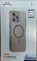 Накладка для i-Phone 15 Pro Keephone X-Crystal Magsafe Titan прозрачный
