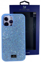 Накладка для i-Phone 12/12 Pro 6.1&quot; Swarovski голубой