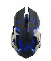 Мышь проводная Perfeo Galaxy USB/DPI 800-1200-1600/6 кнопок черно-синяя