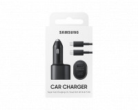 Автомобильное заряд. устр. Samsung с шнуром Type-C на Type-C 1USB/1C 15W&amp;45W (High Copy) черный