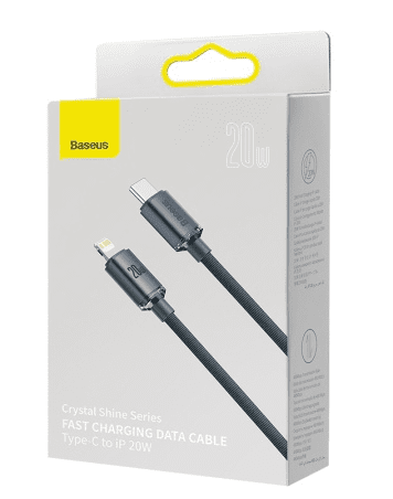 Кабель-зарядка Type-C на Lightning Baseus Crystal Shine Series 20W 1.2м (CAJY000203) синий