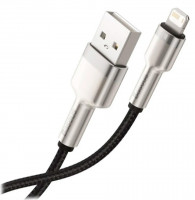 Usb Кабель-зарядка Lightning Baseus Cafule Metal 2.4A 1м (CALJK-A01) черный