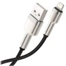 Usb Кабель-зарядка Lightning Baseus Cafule Metal 2.4A 1м (CALJK-A01) черный
