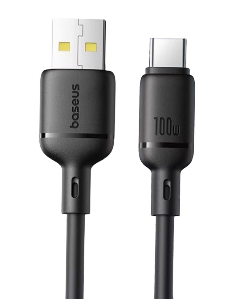 Usb Кабель-зарядка TYPE-C Baseus Silky Series 100W 1м P10377703113-00 черный
