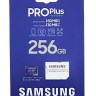 micro SDXC карта памяти Samsung 256GB PRO Plus Class10 UHS-I 180MB/s с адаптером
