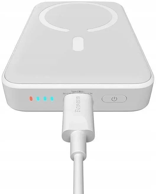 Powerbank с беспроводной зарядкой Baseus Magnetic Wireless 20000mAh 20W (PPCX150002) белый