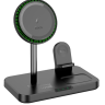 Беспроводное зарядное устройство 3in1 смартфон/Watch/AirPods Hoco CQ12 15W черное