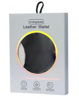 Кожаный чехол-бумажник Leather Wallet с MagSafe для Apple i-Phone синий