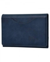 Кожаный чехол-бумажник Leather Wallet с MagSafe для Apple i-Phone синий