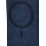 Кожаный чехол-бумажник Leather Wallet с MagSafe для Apple i-Phone синий