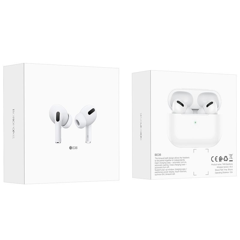 Беспроводные наушники TWS Borofone BW06 BT5.1/30mAh/3ч черные