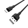 Usb Кабель-зарядка Lightning Borofone BX30 2.4A 1м силиконовый чёрный