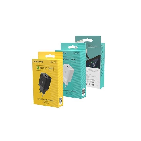 Сетевое зар. устр. Borofone BA17A 1USB QC3.0 18W белое